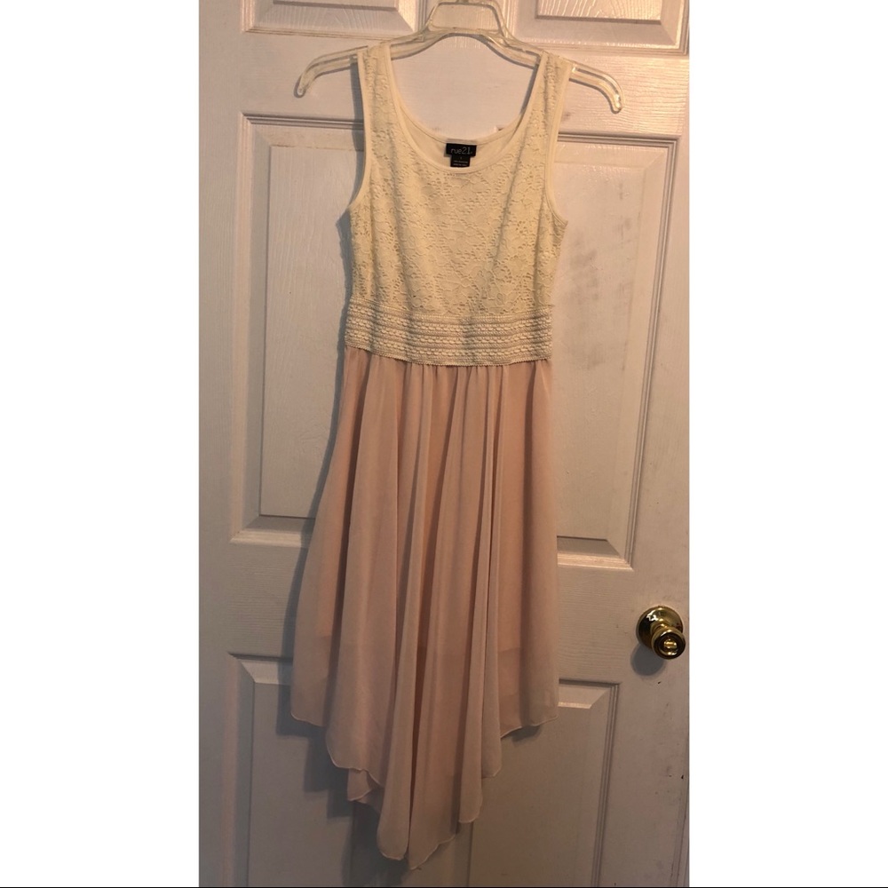 Rue21 Small Women’s Pink and Cream Lace Top Dress